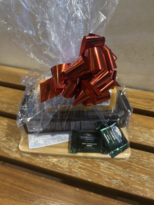 Engraved Cheese Board, Cheese, and Cracker Gift
